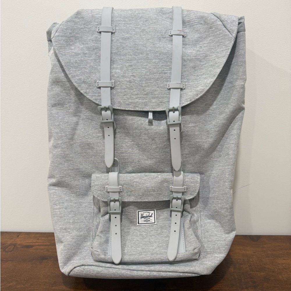 Herschel Little America Backpack 25L NWOT gray travel hiking laptop bag